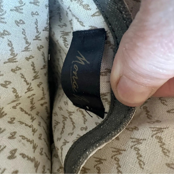 MONA B BROWN PEDDALTON SADDLE CANVAS Crossbody Purse - Picture 9 of 11